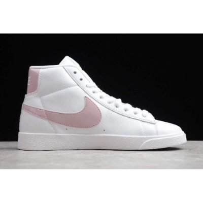 Nike Bayan Blazer Mid Vintage Sued Beyaz / Pembe Kaykay Ayakkabı Türkiye - 881RTN3E